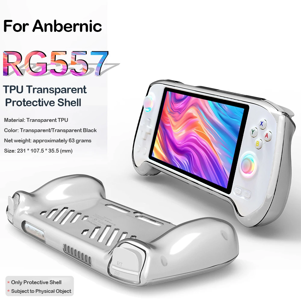 Transparent TPU Case For Anbernic RG557 Handheld Game