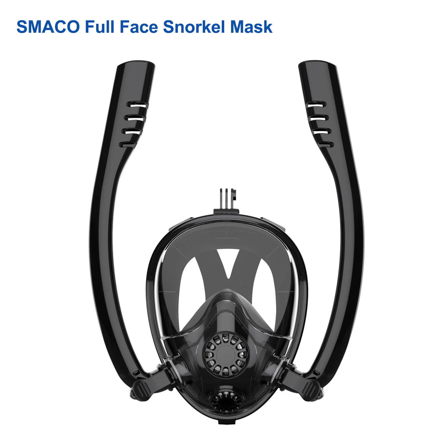 Snorkeling Diving Mask Diving Mask SMACO Full Face Snorkel Mask Compatiable 0.5L/0.7L diving tank Anti-Fog Camera Mount Support Snorkel Diving