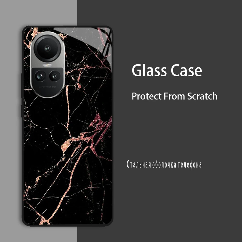 Enhanced Protective Tempered Glass Case Cover with Hard Coque Bumper