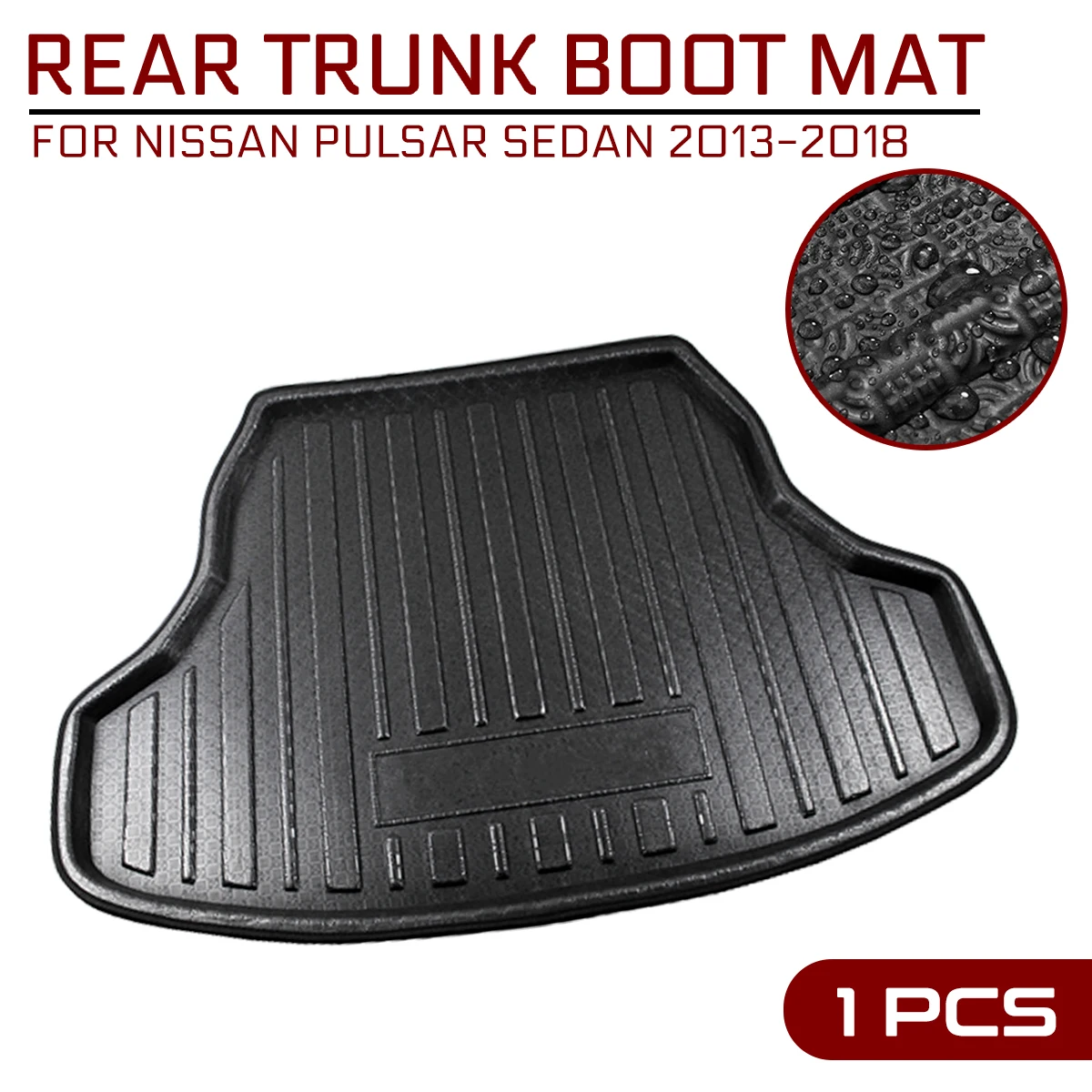 

Автомобильный напольный коврик, ковер для Nissan Pulsar Sedan 2013 2014 2015 2016 2017 2018, задний багажник, грязевая крышка