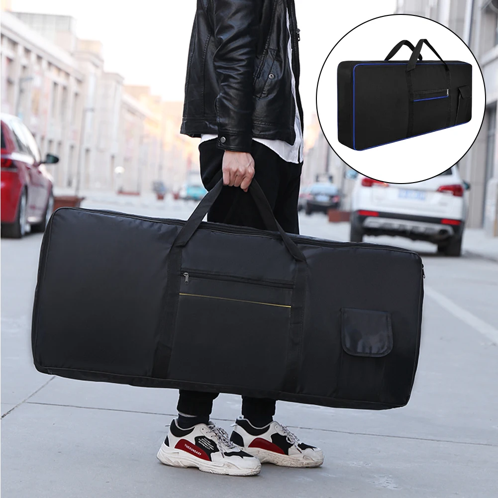 61 / 76 / 88 Key Keyboard Bag Double Shoulder Thickened Package Electric Piano Bag Portable Durable Piano Bag Waterproof 600D 6