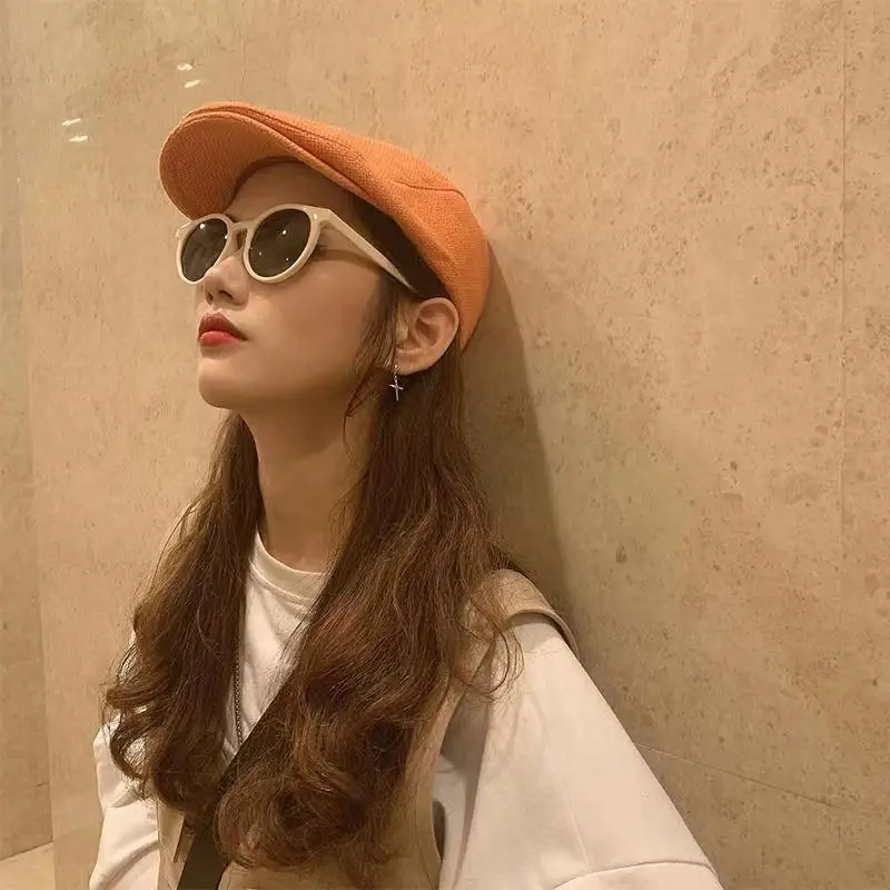 코튼 리넨 베레모 남녀공용 모자, 일본 예술 레트로 캐주얼 화가 모자, 남성 패션 전진 모자, 야외 여행