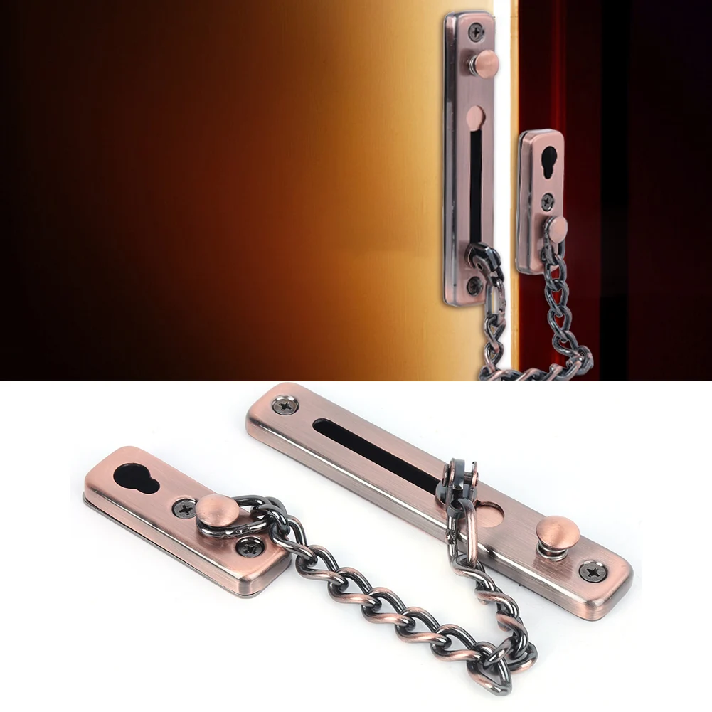 Door Chain Lock Stainless Steel Chain Lock Stainless Steel Safety Guard Anti-Theft Chain Lock Security Door Chain for Home Hotel
