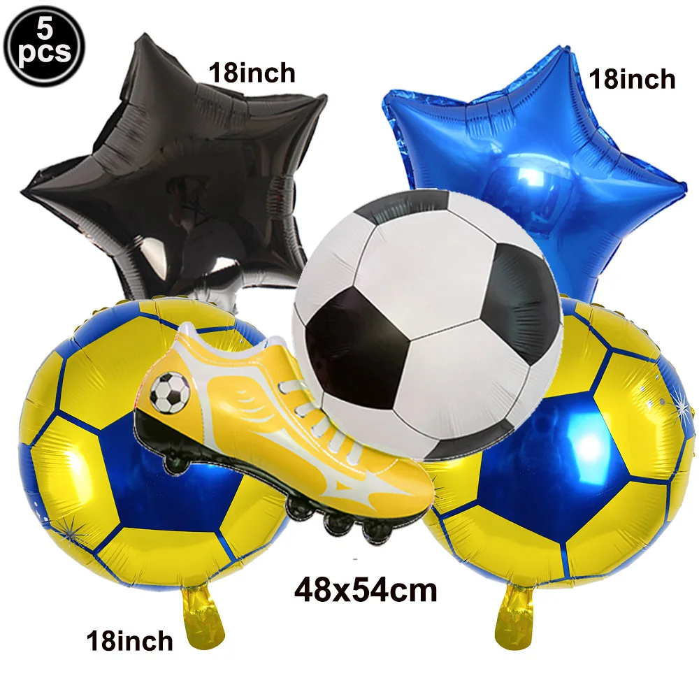 Vibrant Soccer Themed Foil Balloon