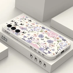 Blooming Elegance Silicone Phone Case - Wilted Flower Design - Samsung A70 (White)