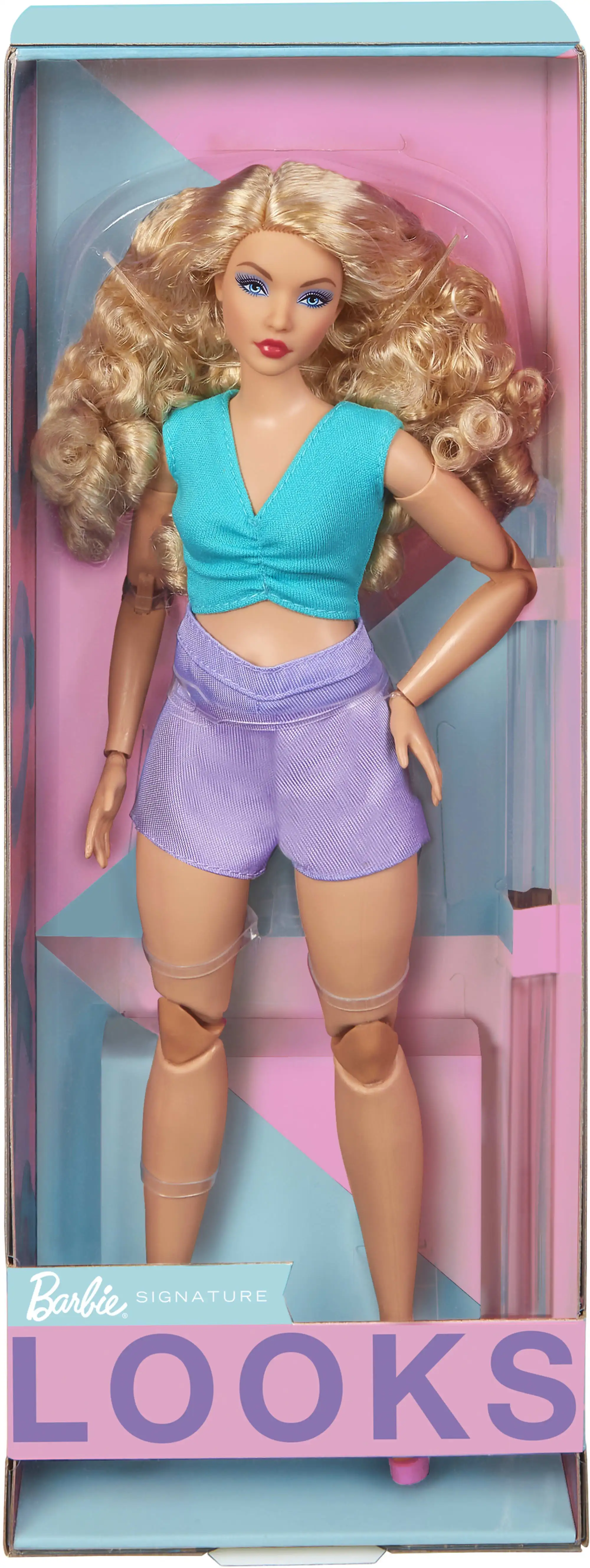 Barbie original moda loira cabelo cor bloco roupa com cintura