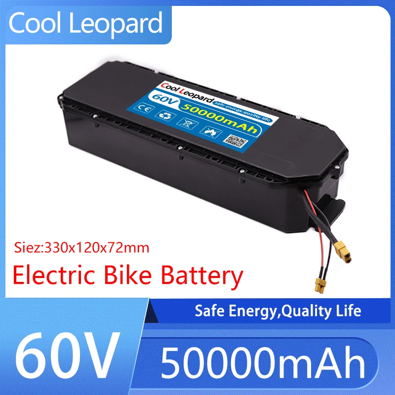 

New 16S 60V 50AH Cool Leopard 18650 Li-ion Battery Pack High Power 1000W For Electric Bicycle Electric Tricycle Battery BMS