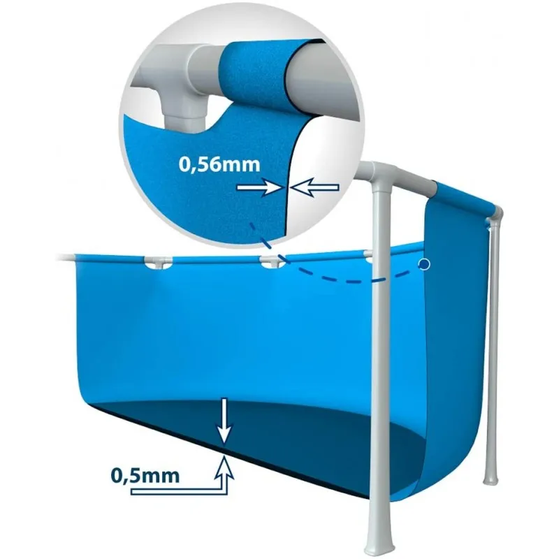 Piscina Rectangular Desmontable Tubular Intex Small Frame Con Estructura Metálica- Varios Tamaños Disponibles -