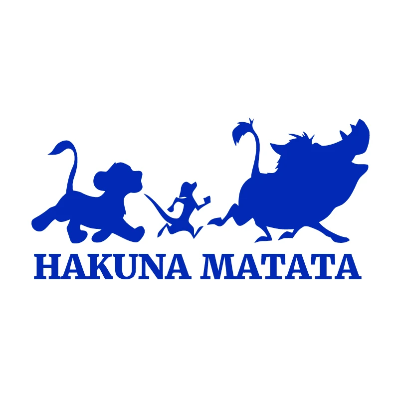 Hakuna Matata Vinyl Decals - The Lion King Cartoon Wall & Car Decor