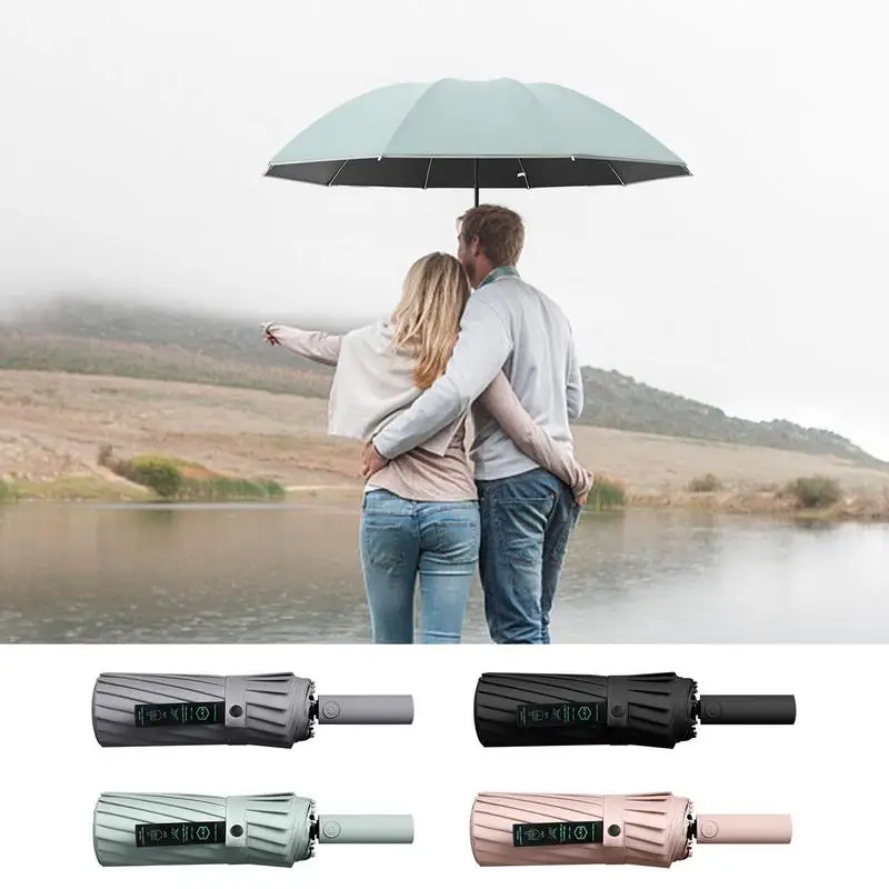 

Automatic Umbrella Windproof Double Layer Resistant Umbrella UV Protection Automatic Fold Business Luxury Sun Rain Umbrella