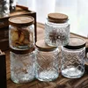 Glass Jars Retro Styles Glass Seal Jars Bamboo Lids Food Candy Tea Storage Containers Honey Pot Nordic Relief Spice Jar Bottles 2