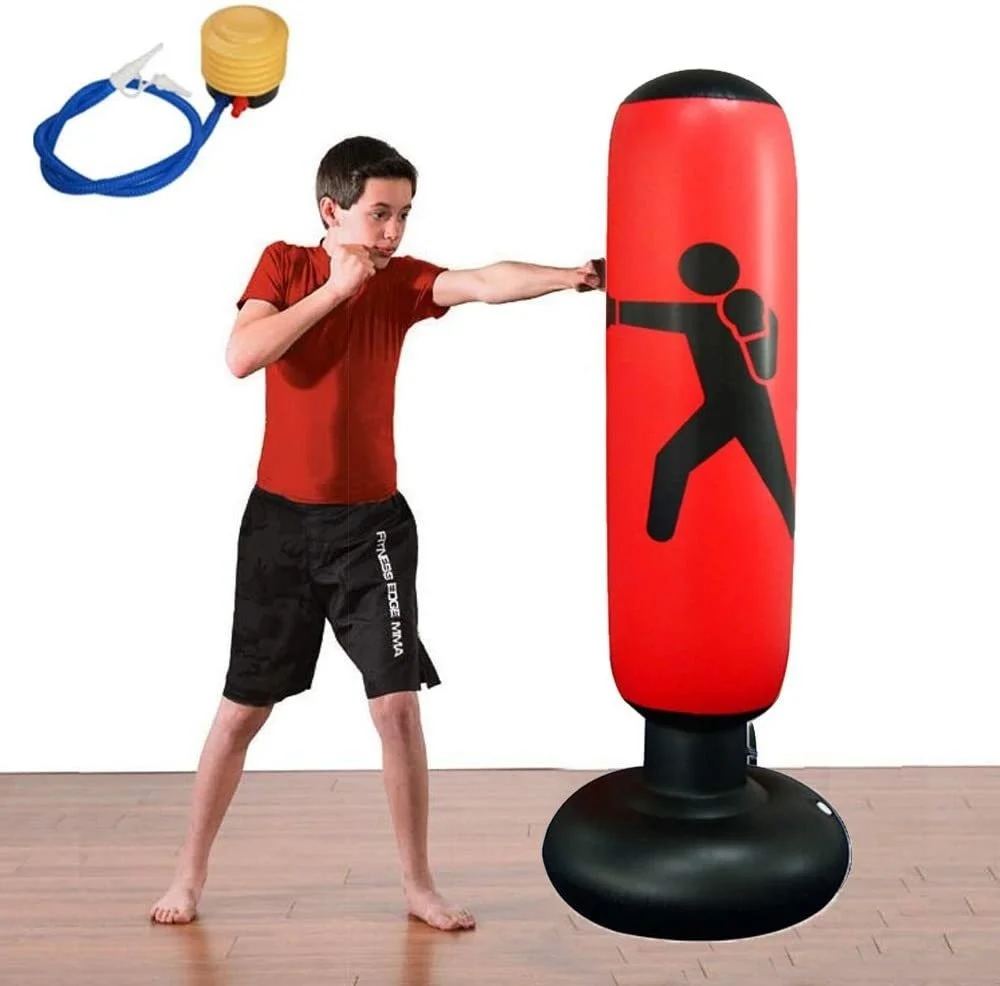 Fitness Heavy Inflatable Punching Tower Bag Freestanding Children Play Adults 