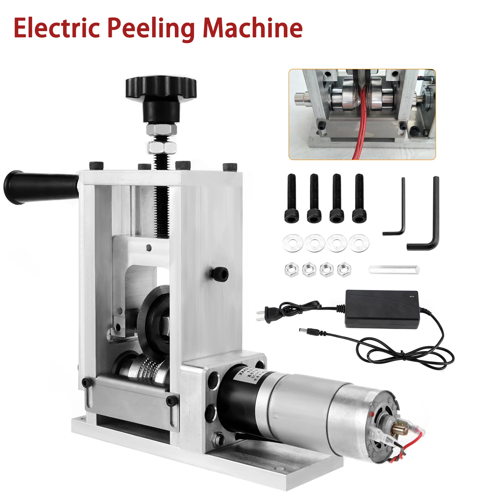 Electric Peeling Machine Manual Wire Stripping Automatic Hand Crank Stripper Scrap Copper Cable