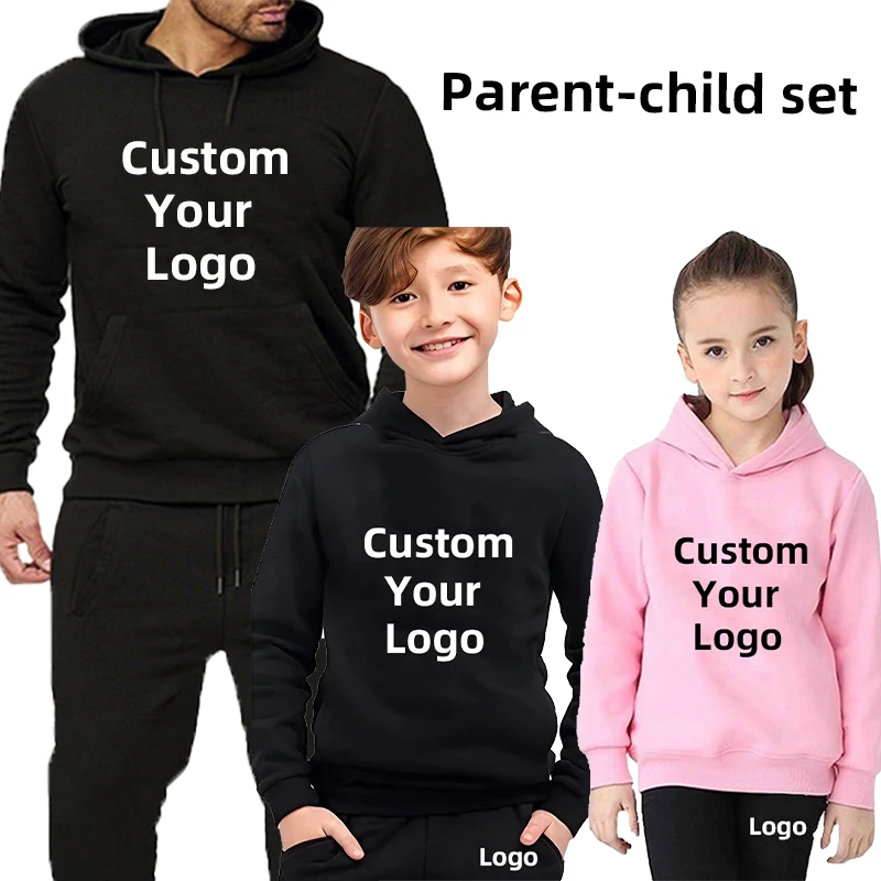 

Parent-child set Children Tracksuits Kids Sport Hoodies Pant Autumn/winter Sports Suit Casual Cotton Clothing Long Sleeves Tops