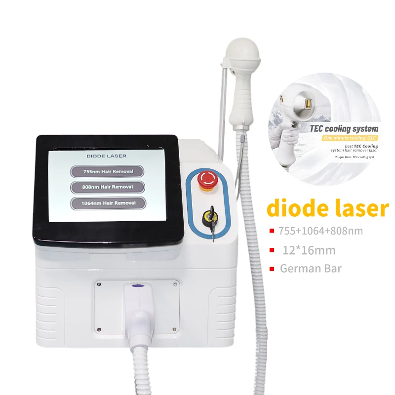 

Hot Sale 755 808 1064nm Diode Laser Hair Removal Machine Crush Hair Follicles Non-invasive Treatment Salon Beauty Epilator