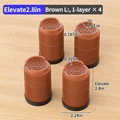Brown Round L 4pcs