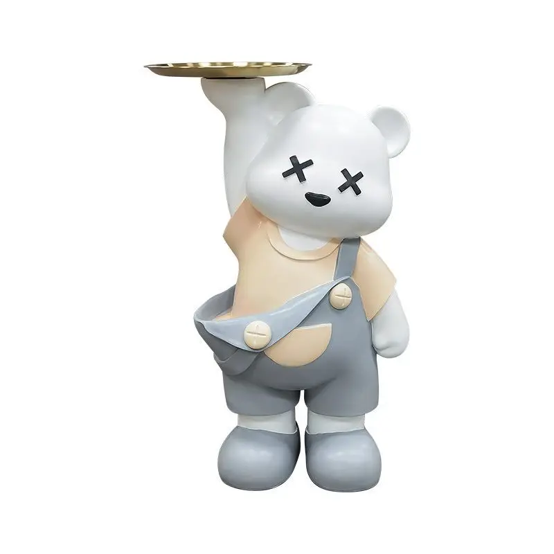 Light Luxury Violent Bear Large Floor-standing Ornament, Piggy Bank Tray Bear Decoration, Home Furniture Housewarming Gift 6