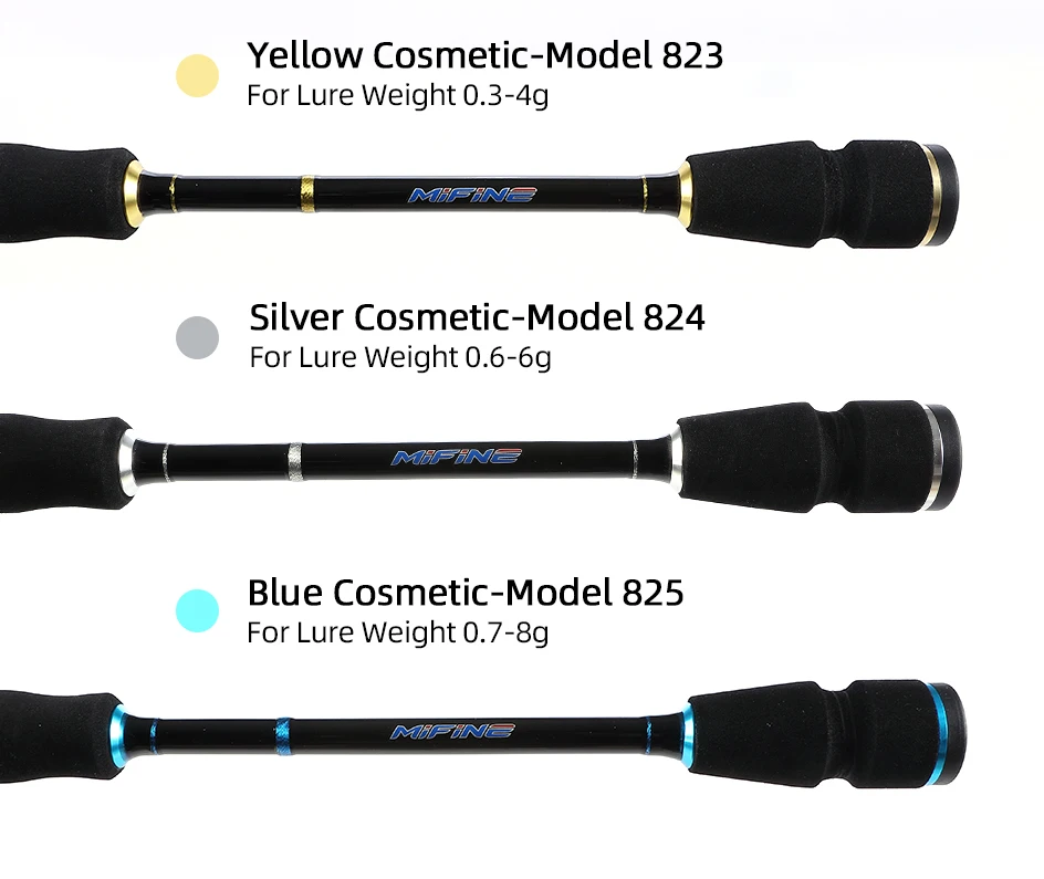 MIFINE UNSTOPPABLE SPIN Spinning Angelrute Köder Gewicht 0,3-4g/0,6-6g/0,7-8g UL Power 30T Carbon Ultraleichte Forelle Barsch Fisch – Detail 9