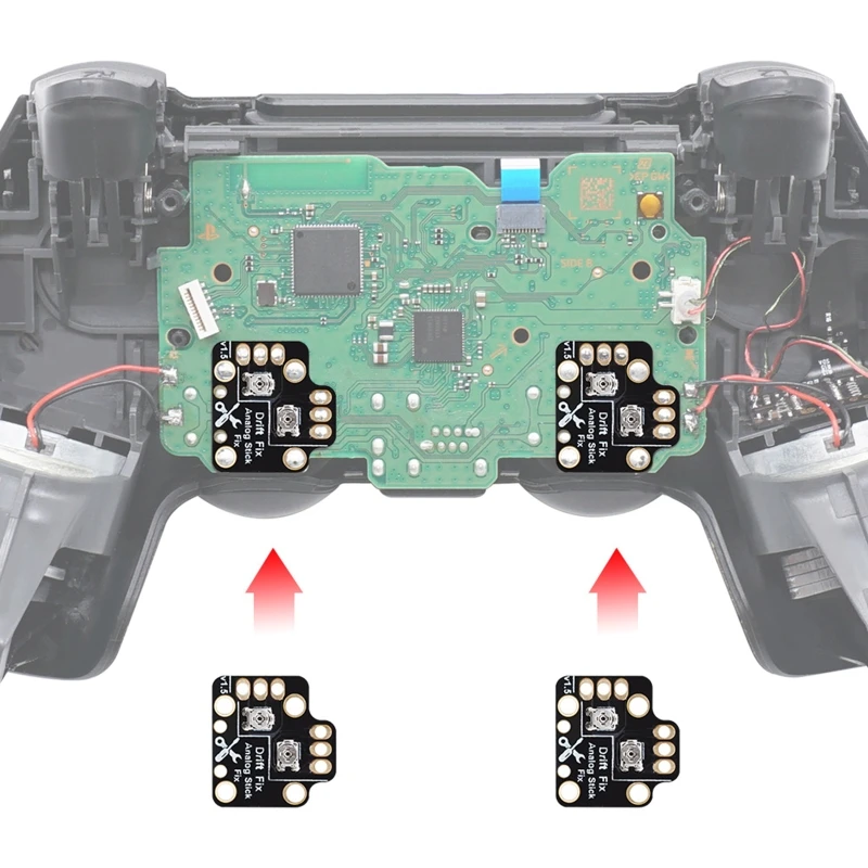 Analog Stick Drift Fix Mod Reset Drift Thumbstick Resistance Calibration Plate for PS5 PS4/Xboxone Game Controller 2Pcs