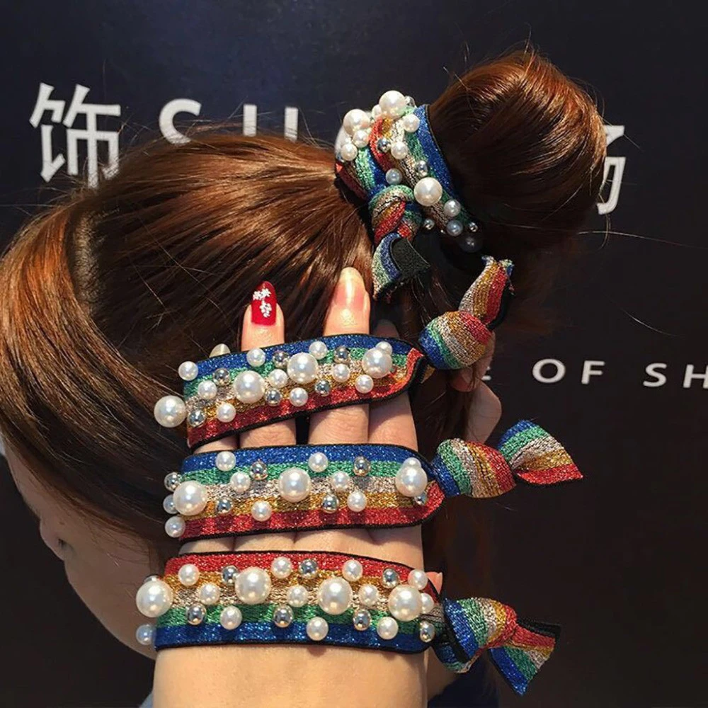 Hair Accessories Pearl Hair Ties Hair Ropes Ties Hairband