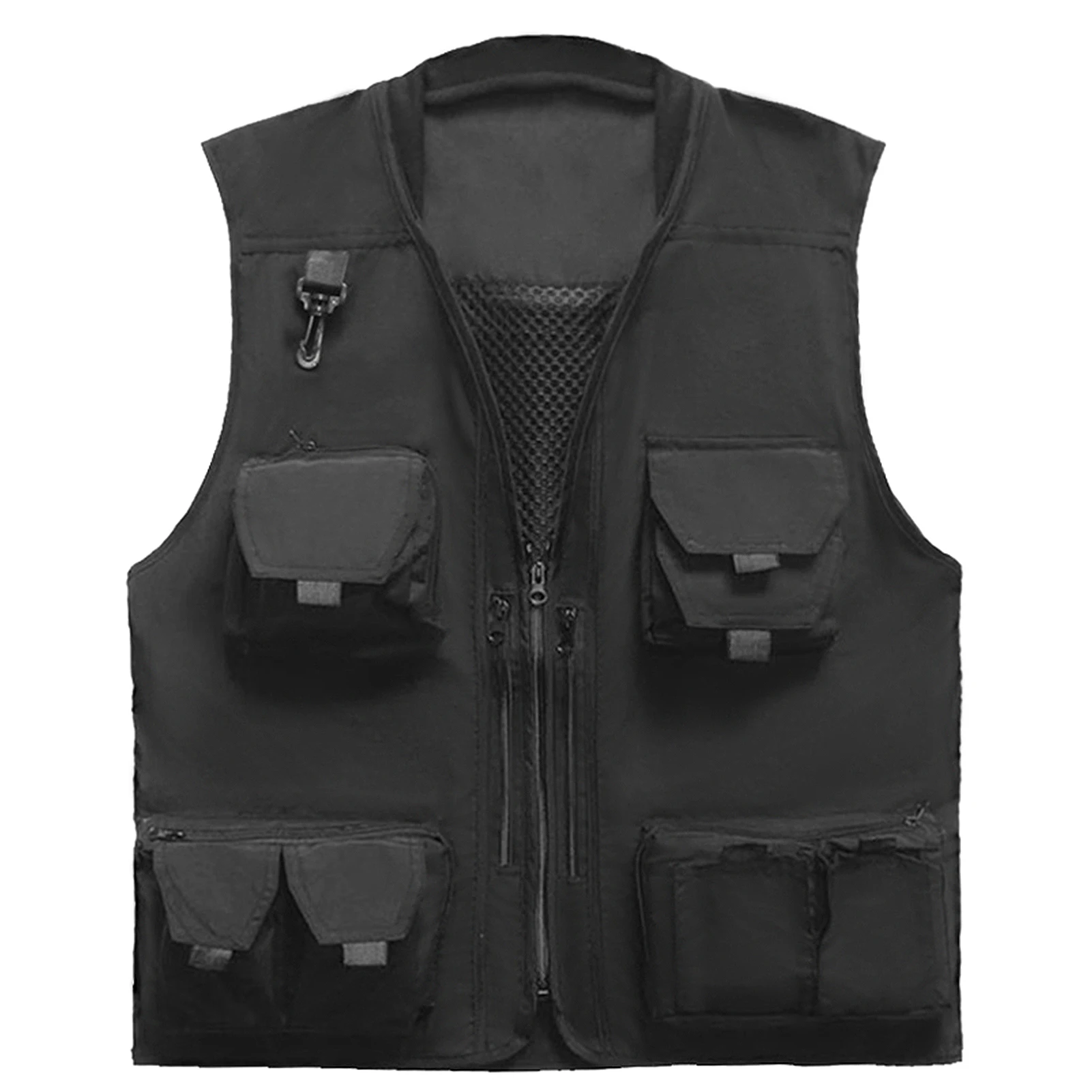 

Men Fishing Jacket with Detachable Back Quick Drying Multi-Pocket Work Vest Outdoor Summer Travel Photo Cargo Vest Jacket