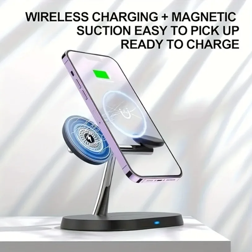 3 in 1 100W Magnetic Wireless Charger Stand For Magsafe iPhone 16 15 14 13 12 Apple Watch 8 7 Airpods Pro Fast Charging Station