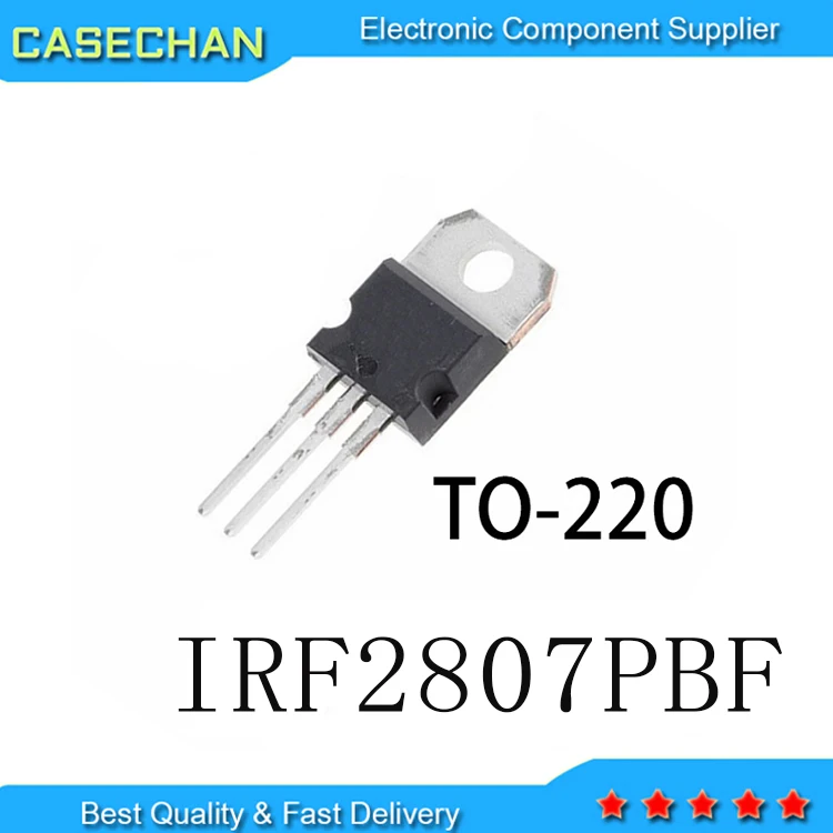 Новые и оригинальные транзисторы IRF2807 TO-220 FET 82A 75V New IRF2807PBF 50 шт. | Электронные