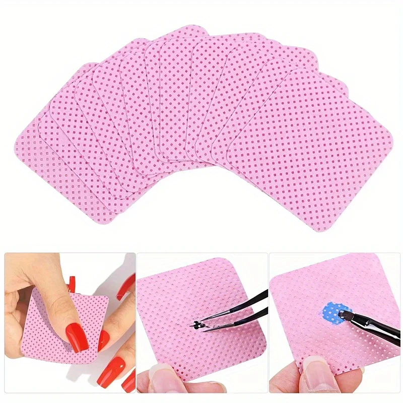 Nail Wipes Nail Polish Remover Eyelash Extension Glue Cleaning Wipes Absorbent Soft Removal Tool for Art
