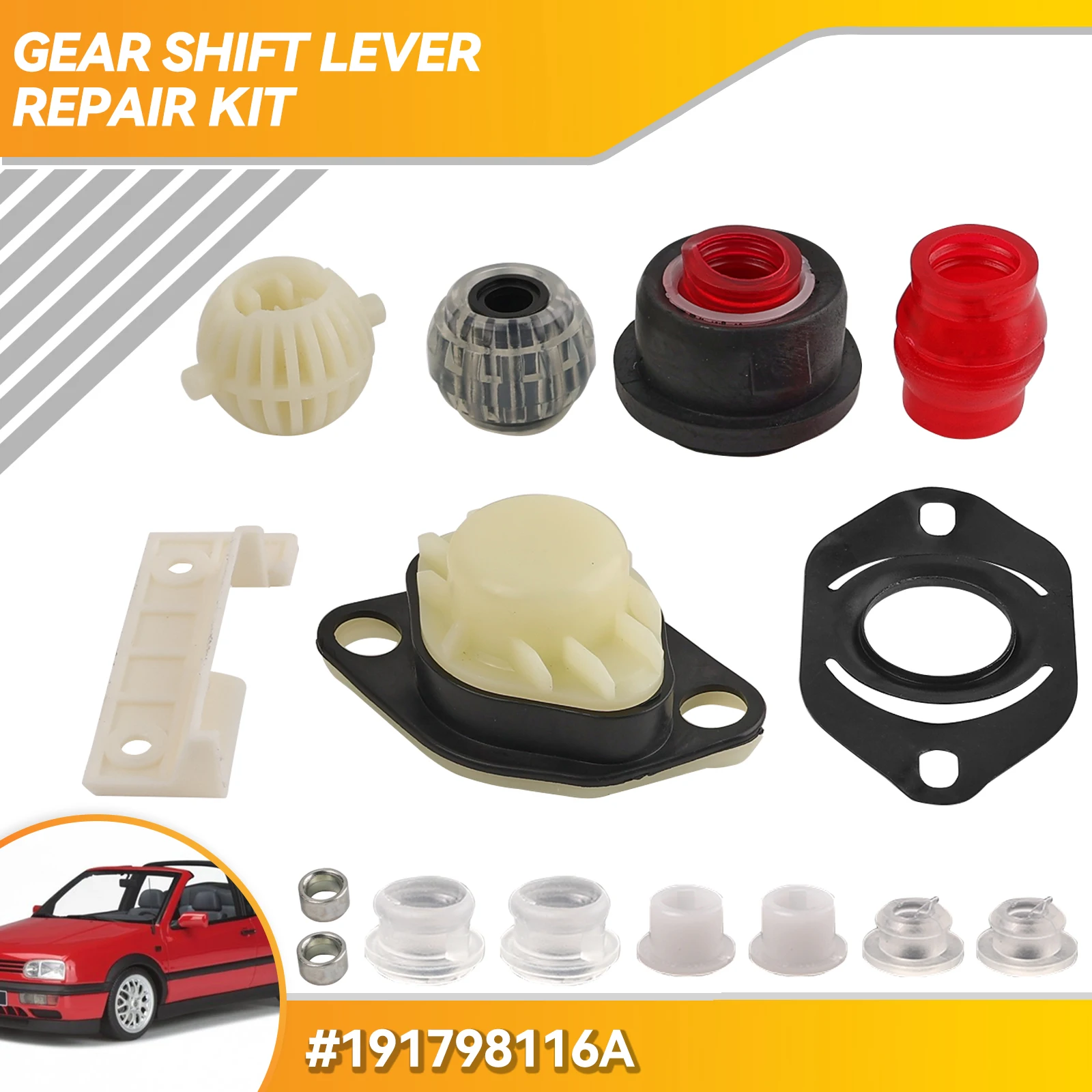 191798116A Car Styling Manual Transmission Models Gear Shift Lever Repair Kit Fit For VW GOLF POLO JETTA MK2 1.6/1.8 Seat Toleto car repair accessories