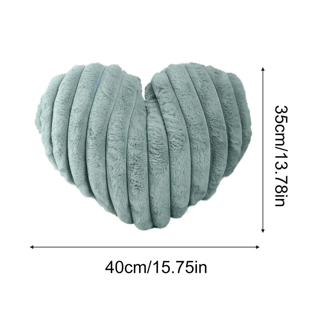Heart-Shaped Decorative Throw Pillow - Soft & Comfortable Home Accent for Living Room or Bedroom