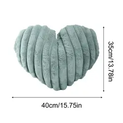 Heart - Shaped Decorative Throw Pillow - Soft & Comfortable Home Accent for Living Room or Bedroom (Purplish Blue)