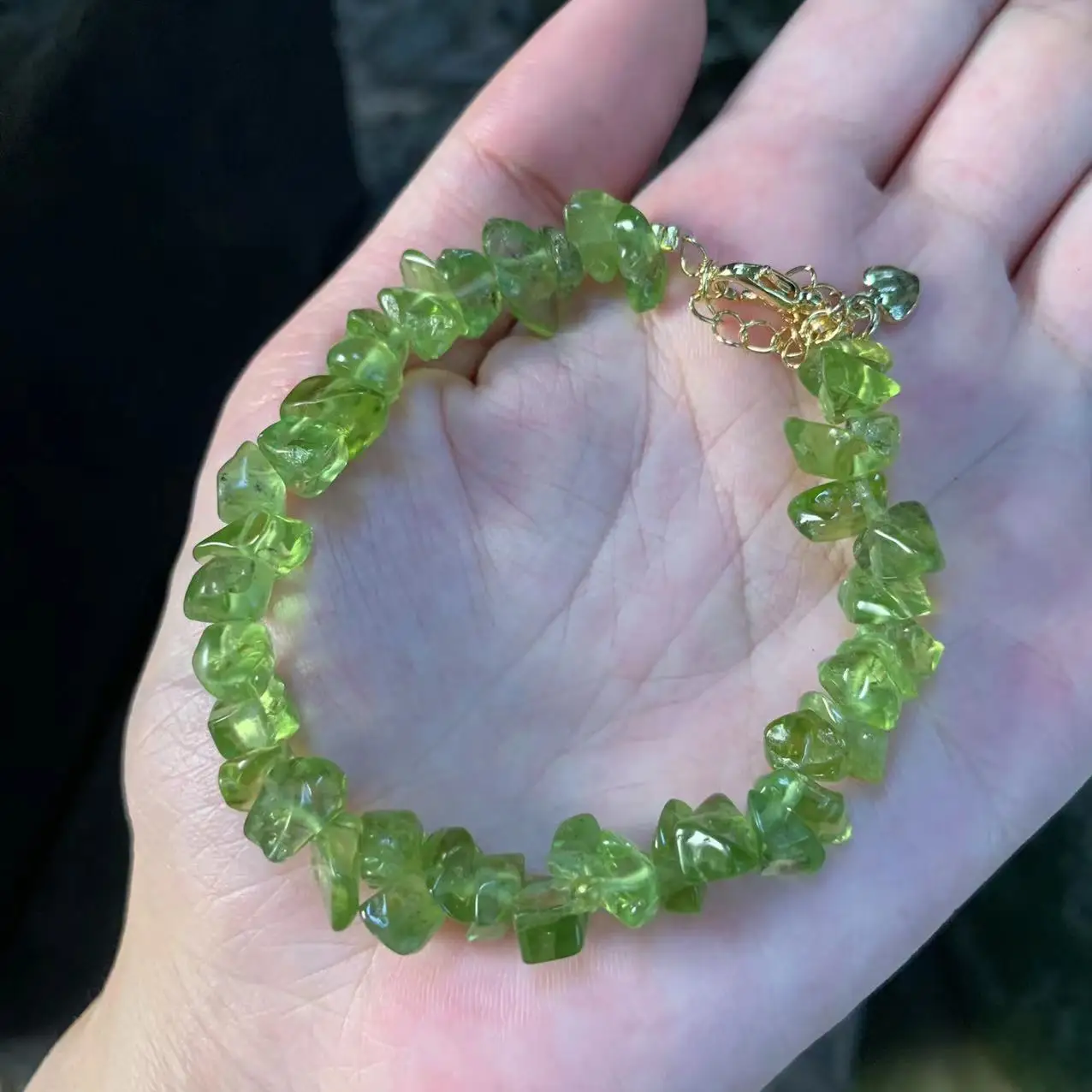 Peridot Gold Bracelet (Design B6) | GemPundit