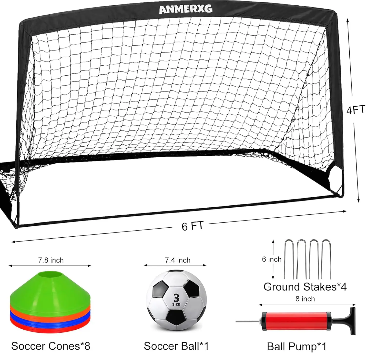 Soccer goal setup and carry bag