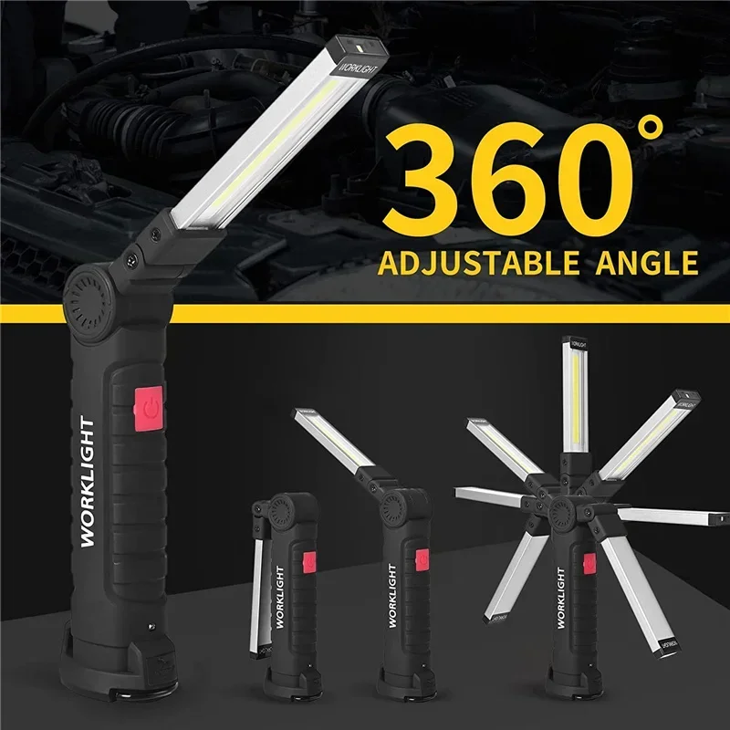 Description Picture 4 of itemUSB Rechargeable Camping LED Flashlight Work Light with Magnet and Hook IP64 Waterproof 5 Lighting Modes Suitable for Night Work
