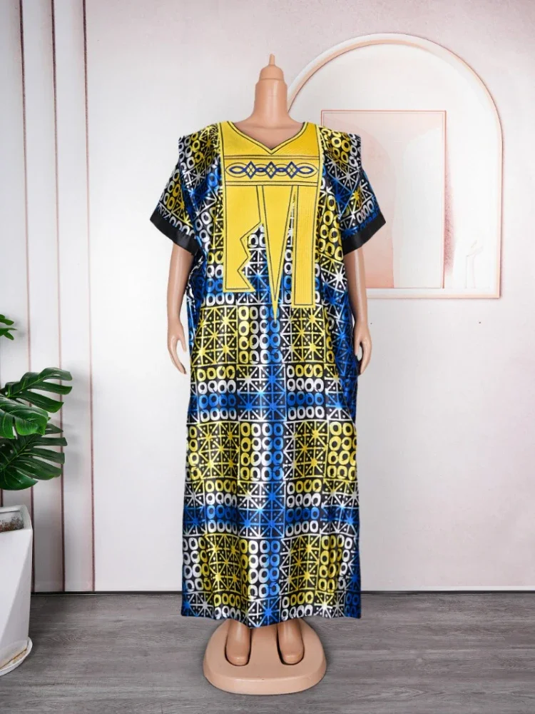 Dubai African Kaftan Abayas for Women 2023 Autumn Print Clothing Loose Boubou Turkey Wedding Party Evening Gowns Ankara Robe