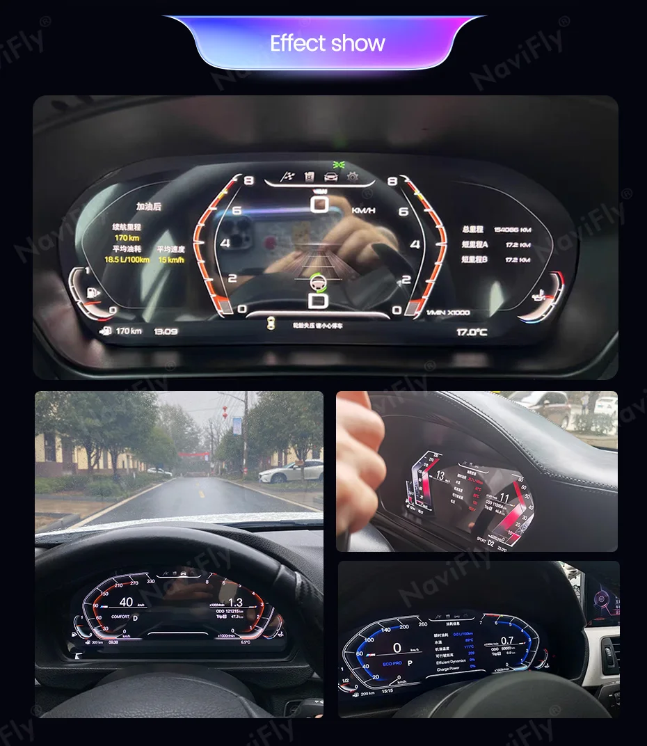 MEKEDE EU-Lagerbestand 11-Zoll-Linux-Auto-LCD-Armaturenbrett-Display für BMW 3er-Serie E90 E91 E92 E93 Digitales Kombiinstrument Cockpit – Detail 19