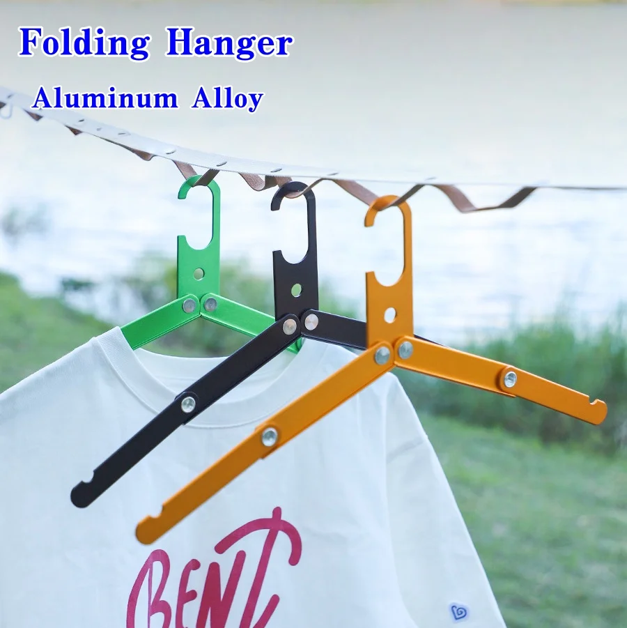 Folding Aluminum Camping Clothes Hanger 1