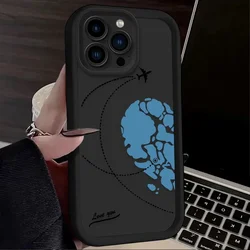 Love Heart Silicone Phone Case - Romantic Couple Design for P50 Pro (S16793)