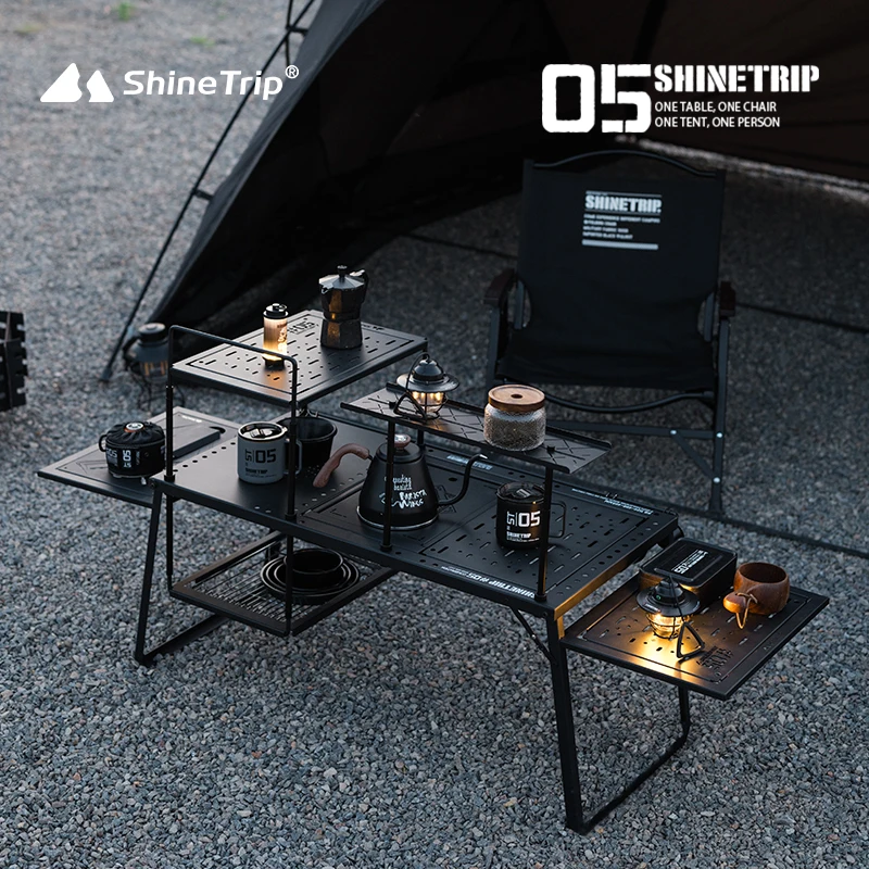 ShineTrip Folding Aluminum Camping Table Set Outdoor 05 Series