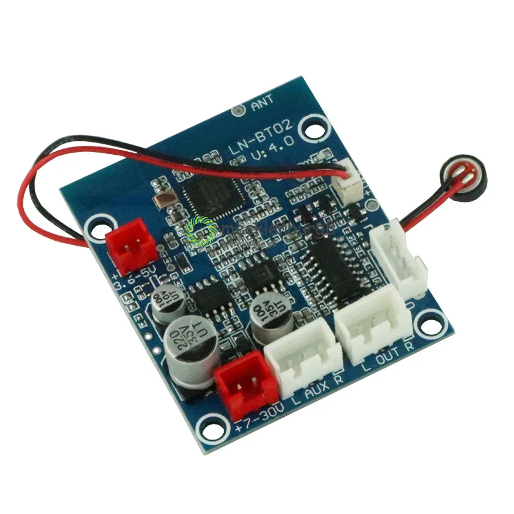 1PCS LN-BT02 Stereo Smart 4.0 Bluetooth Audio Receiver Module Wireless Stereo Sound Board 7V-30V For Car Phone
