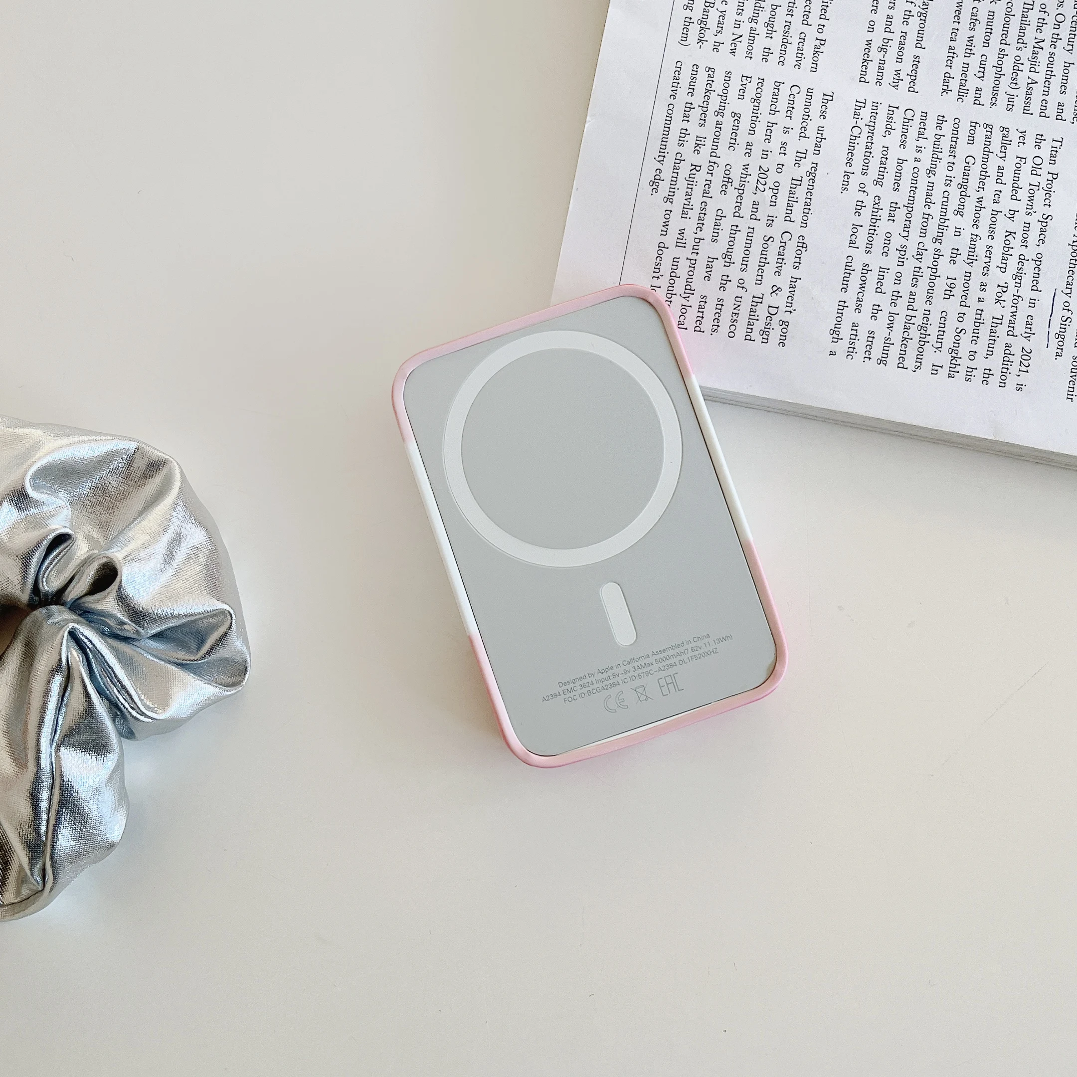 Pink Rabbit Cream Case for iPhone External Battery