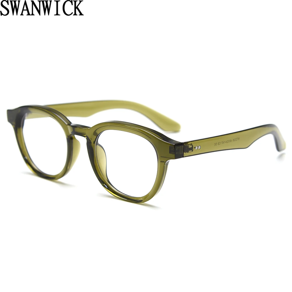 

Квадратные очки Swanwick TR90 для мужчин, оправа для очков в стиле ретро, Женские винтажные прозрачные серые прозрачные линзы