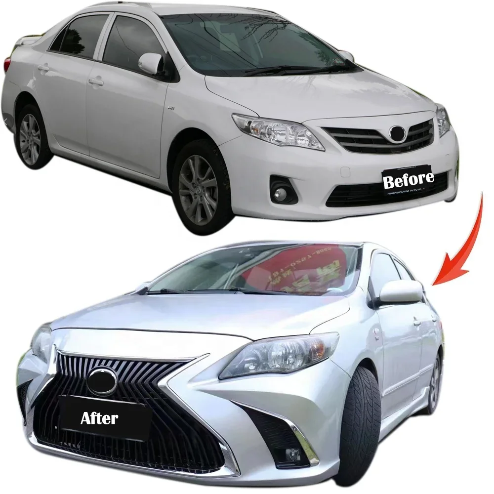 CarBodykit For 2010-2013 Corolla To ES Front Bumper Car Bumper For Corolla PP Plastic Material custom