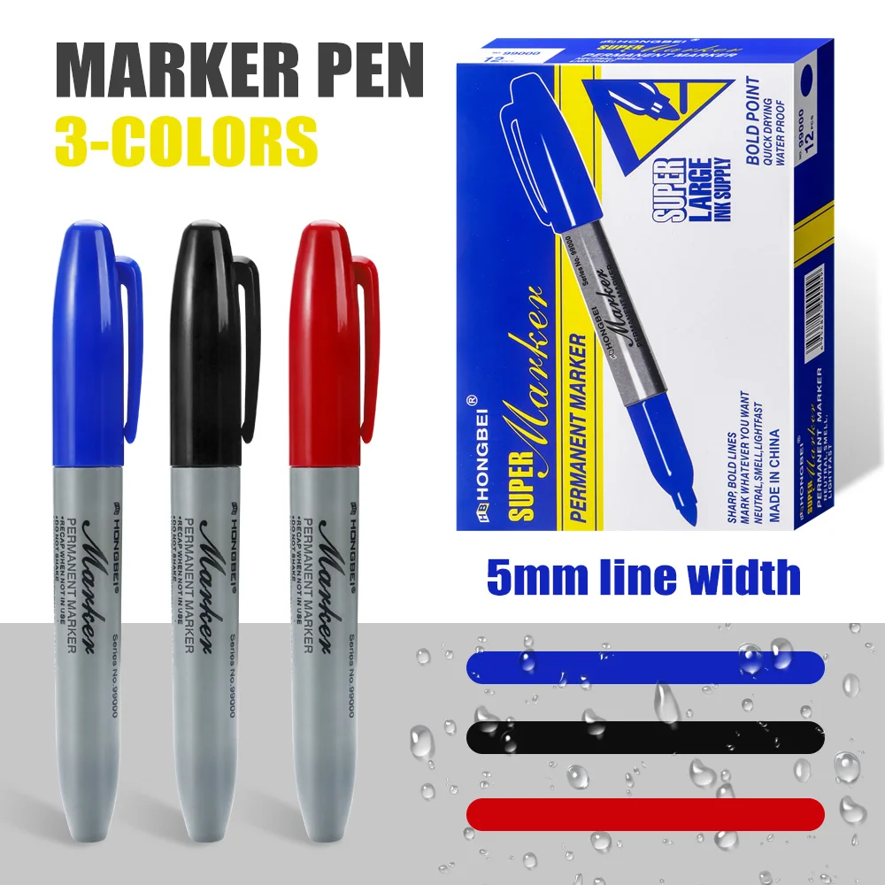 Multi-Pack Fine Tip Permanent Paint Markers - Waterproof & Quick Drying