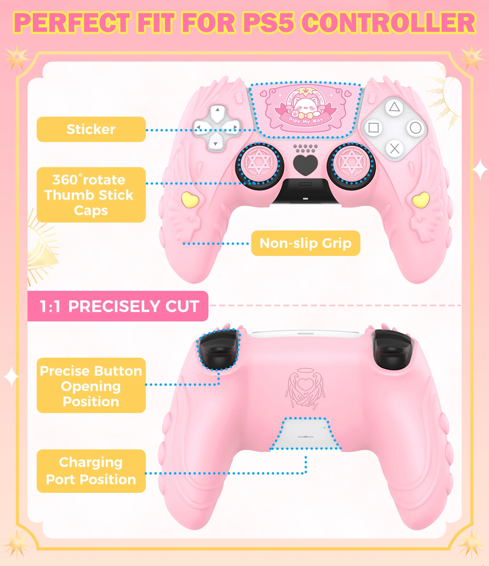 Housse de protection pour manette PS5