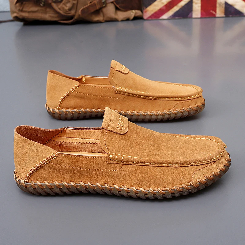 Large Size Fashion Men's Driving Shoes Genuine Leather Loafers Moccasins Men's Flats Breathable Casual Boat Shoes
