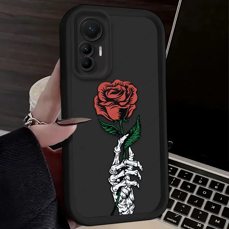 Creative Cat and Skull Themed Phone Case Cover
