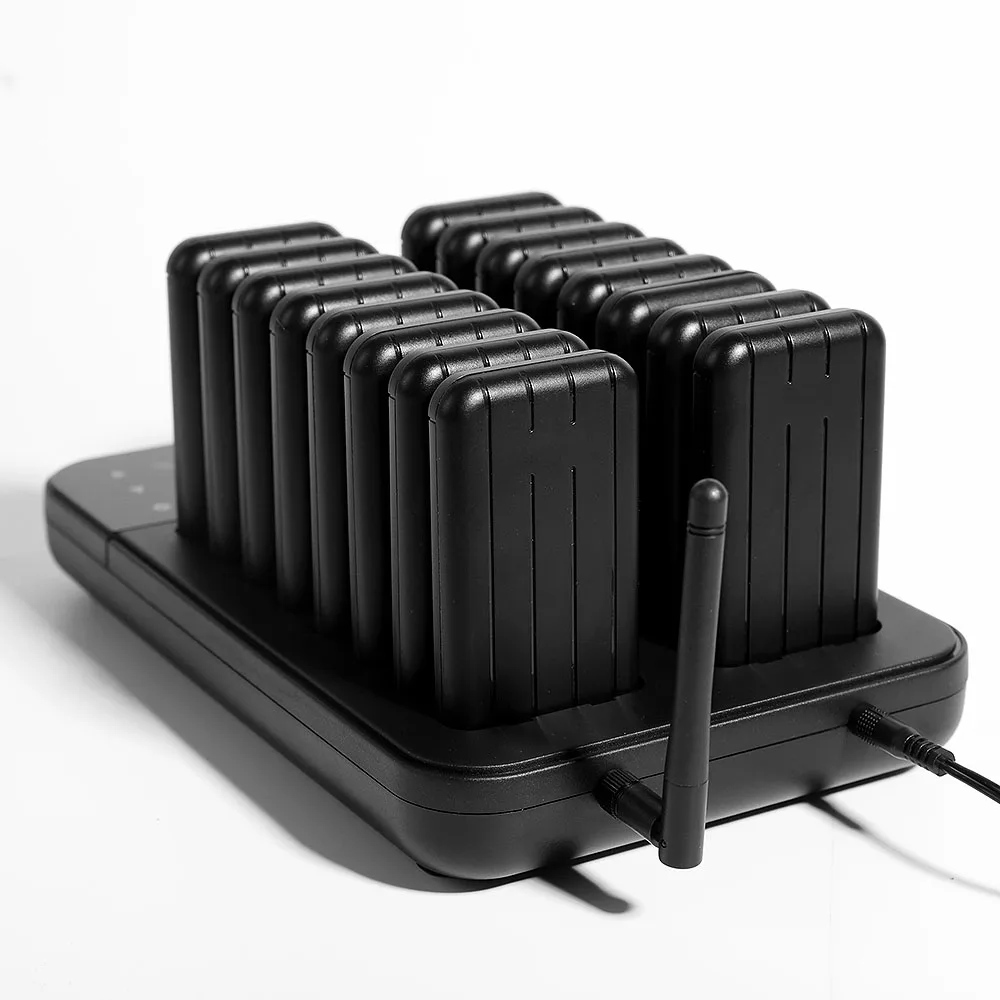 Wirelesslinkx Wireless Restaurant Pager System16 Beepers Queue Paging System for Coffee Dessert Shop Food Truck Court Bar