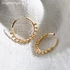 20MM Hoop Earrings 14K Gold Filled Gold Beads Earrings Minimalism  Gold Jewelry Brincos Pendientes Boho Earrings 1