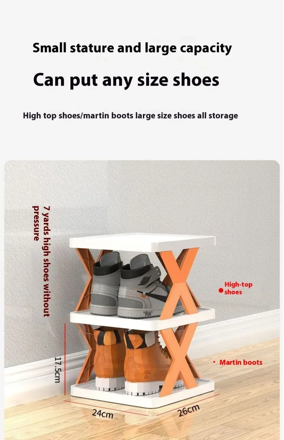 Detachable Shoe Racks Space-Saving Stackable Plastic Shoes Shelf Multi-Layer Assembled Shoes Racks Household Shoe Rack Organizer 6